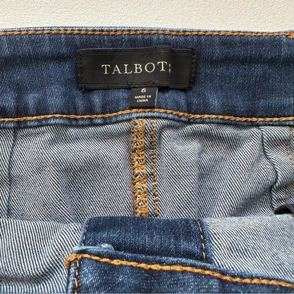 Talbots Jean Skirt Button Front Pencil Denim Jean Skirt Size 6 NWOT - Picture 2 of 12